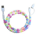  2 in 1 Pearl Beaded USB - C Charging Cord 