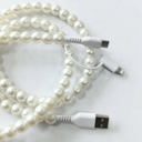  2 in 1 Pearl Beaded USB - C Charging Cord 