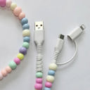  2 in 1 Pearl Beaded USB - C Charging Cord 