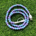 Blue Purple 2 in 1 Pearl Beaded USB - C Charging Cord 