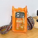 Orange Orange Clear Candy Jelly Sling Bags