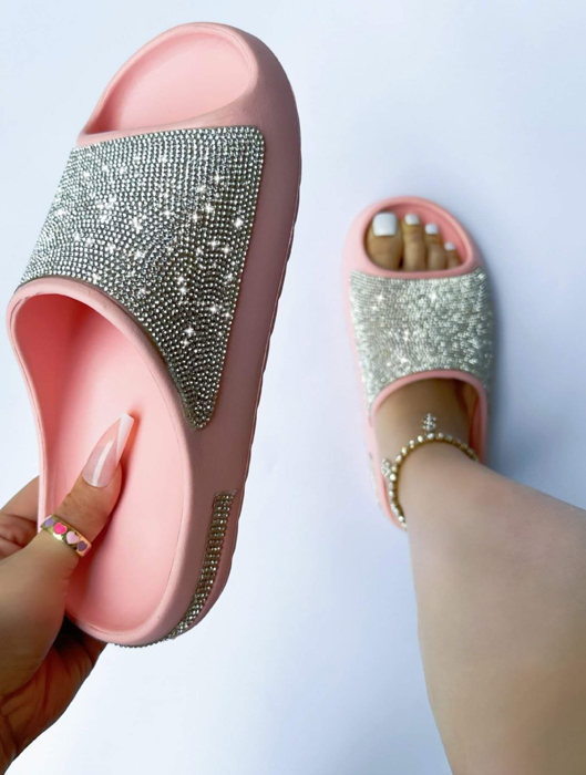 BLING Rhinestone Cloud Slides!!