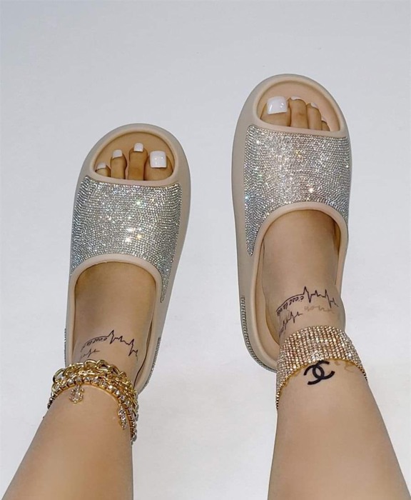 BLING Rhinestone Cloud Slides!!