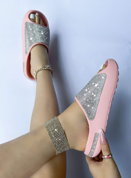 BLING Rhinestone Cloud Slides!!