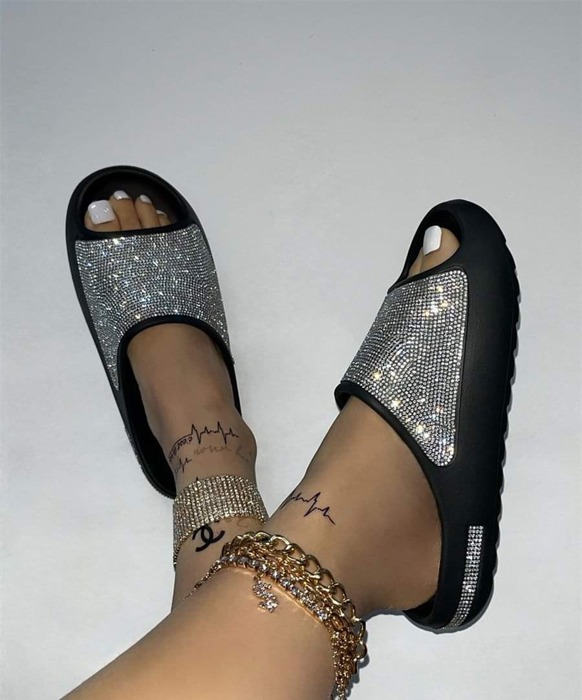 BLING Rhinestone Cloud Slides!!