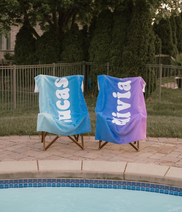 Personalized Beach Towel with Name, Packable Towel