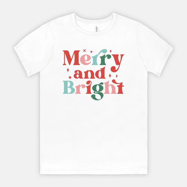 Merry & Bright Retro Adult Tee