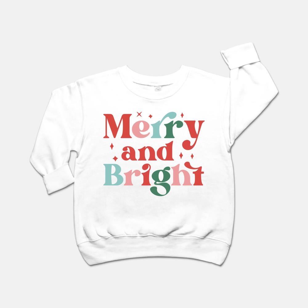 Merry & Bright Retro Toddler Sweatshirt