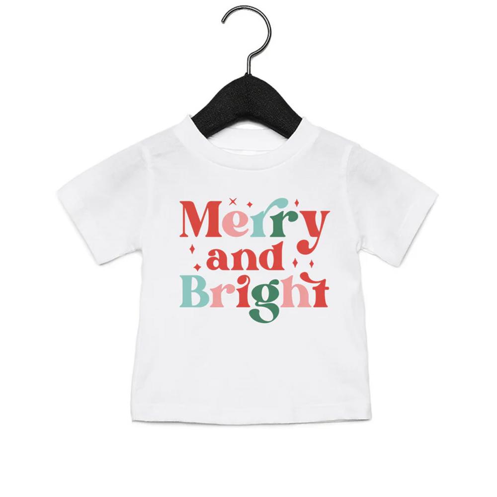 Merry & Bright Retro Baby Tee 