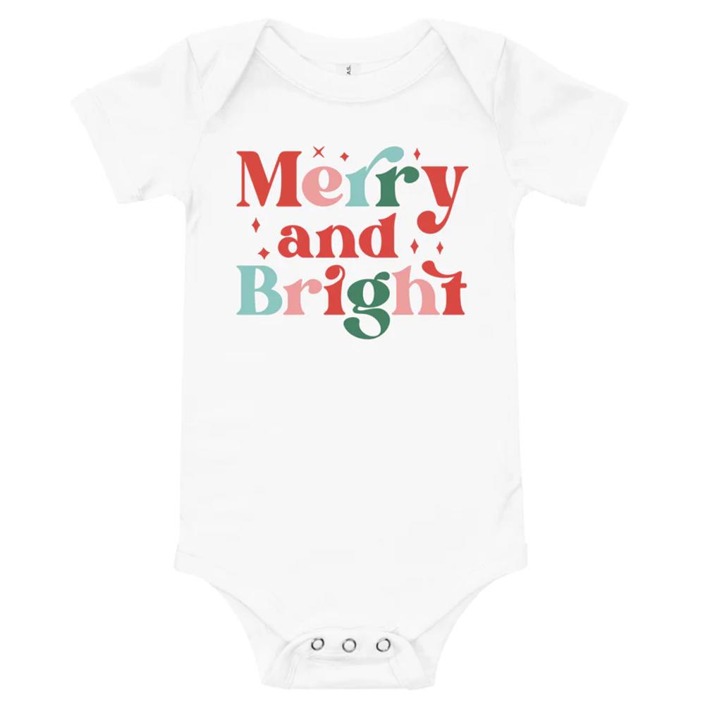 Merry & Bright Retro Baby Bodysuit