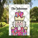 Double Sided Garden Flag 12" x 18"  Personalized Garden Flag - Festive Nutcracker