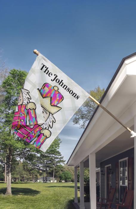 Personalized Garden Flag - Festive Nutcracker