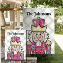 Double Sided House Flat 24" x 36" Personalized Garden Flag - Festive Nutcracker