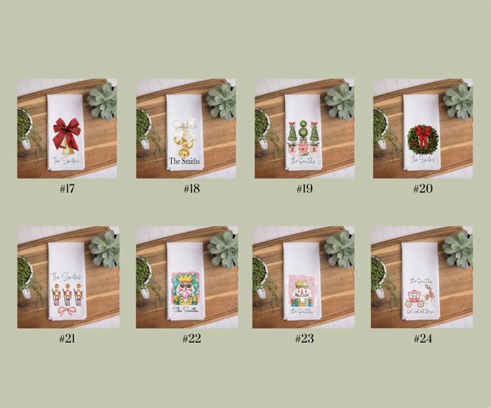 Personalized Christmas Waffle Towel