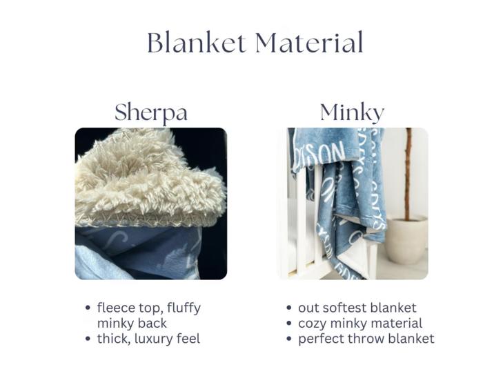 Personalized Blue Bow Nursery & Toddler Blanket