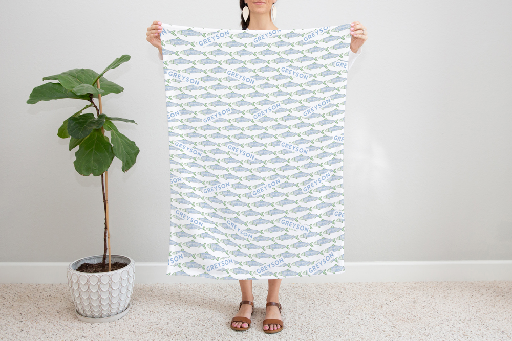 Personalized Fish Blanket