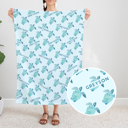  Personalized Turtle Blanket - Soft Minky