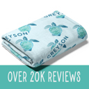  Personalized Turtle Blanket - Soft Minky