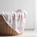  Personalized Pink Bow Blanket