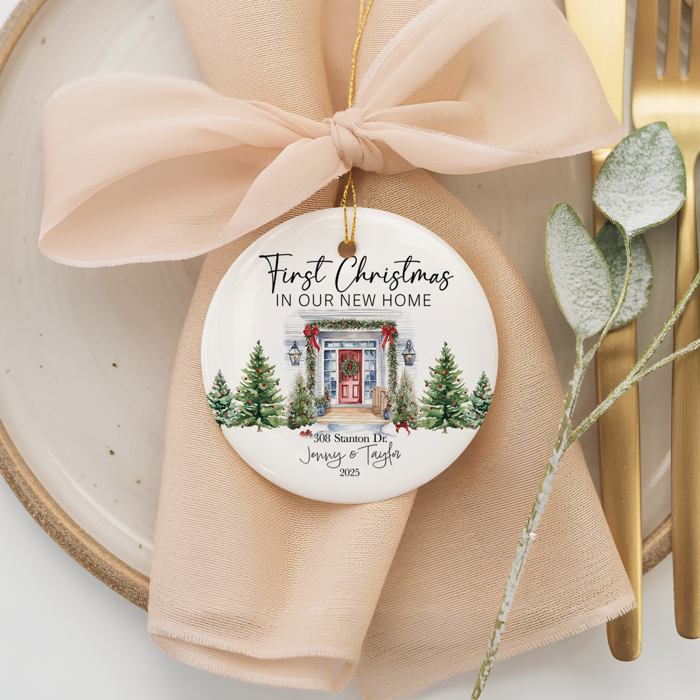Custom First Christmas Home Ornament