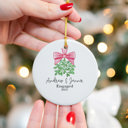  Personalized Mistletoe Ornament for Engagement