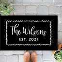  Custom Family Name Scallop Door Mat