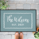  Custom Family Name Scallop Door Mat