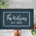  Custom Family Name Scallop Door Mat