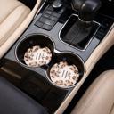  🐆 Personalized Animal Print Sandstone Car Coasters – Set of 2