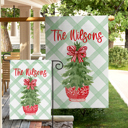  Personalized Garden Flag - Chinoiserie Holiday Tree