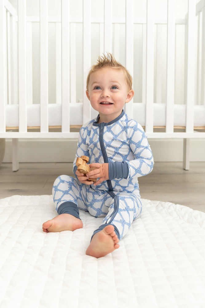 Bamboo Baby Pajamas - Nautical Knots