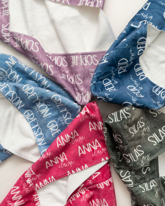 Personalized Toddler Hooded Bath Wrap - 24" x 48"