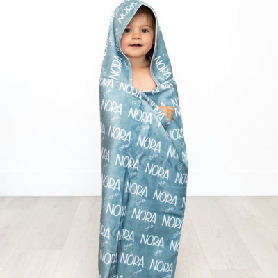Personalized Toddler Hooded Bath Wrap - 24" x 48"