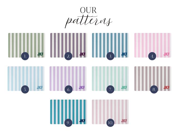 Personalized Desk Mat  - Cabana Stripes