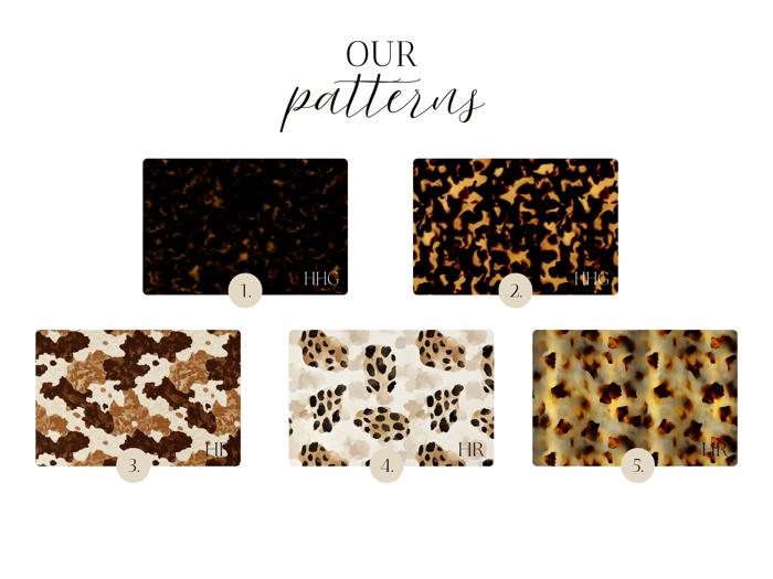 Monogrammed Animal Print Desk Mats - 4 sizes