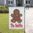  Personalized Garden Flag - Christmas Gingerbread Man