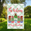  Personalized  Flags - Christmas Topiairy Set 