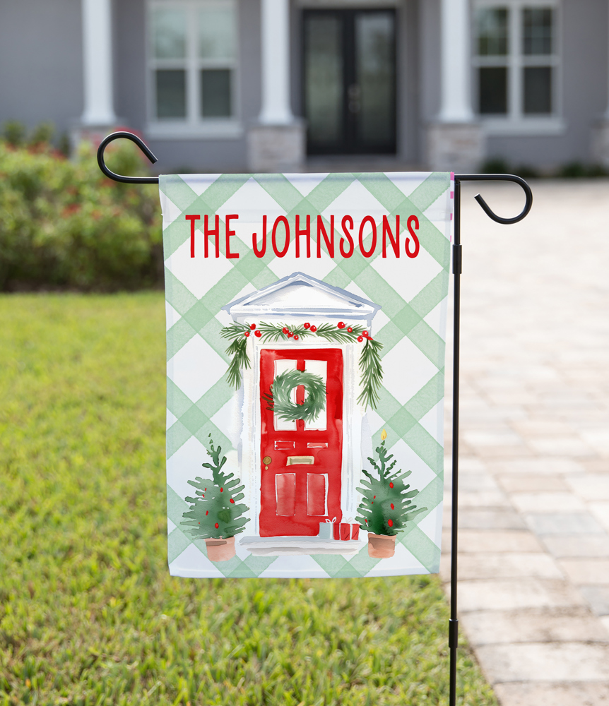 Christmas Garden Flag - Holiday Welcome Porch