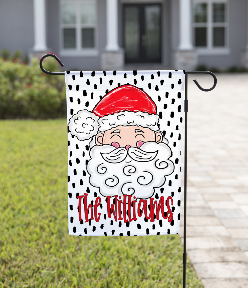 Personalized Garden Flag - Santa