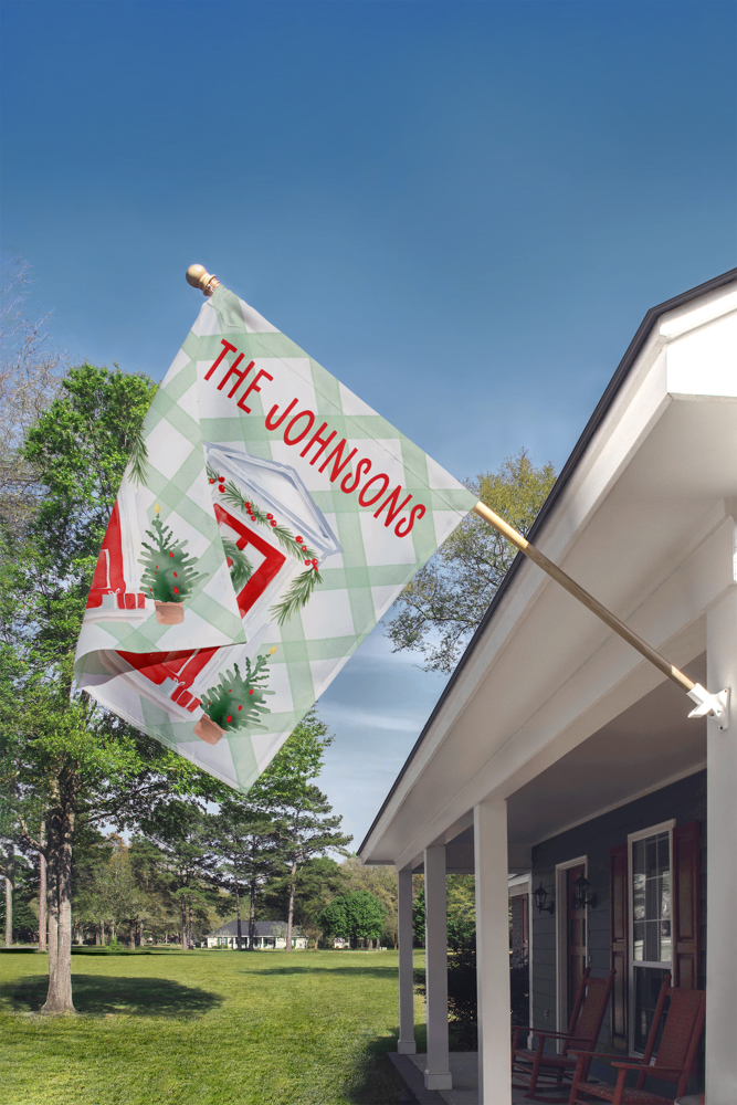 Christmas Garden Flag - Holiday Welcome Porch