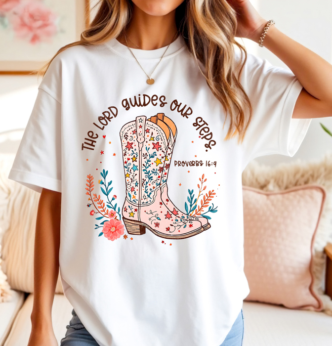 The Lord Guides Our Steps Graphic Tee T-Shirt