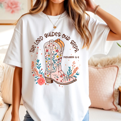 The Lord Guides Our Steps Graphic Tee T-Shirt