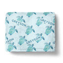  Personalized Turtle Blanket - Soft Minky