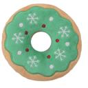 Ring Christmas Pet Toys - Reindeer, Santa, Gingerbread Man, and Donut Plush Squeaky Dog Toy