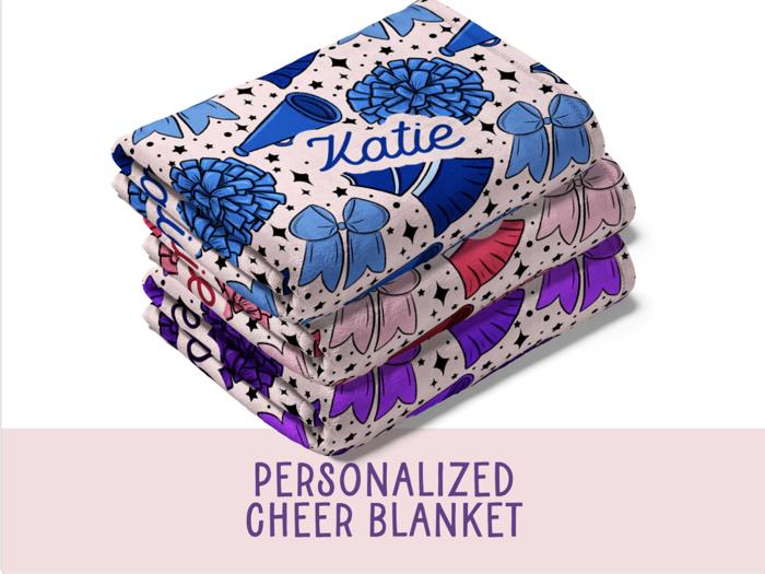 Personalized Cheerleader Blanket