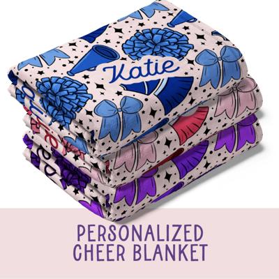 Personalized Cheerleader Blanket