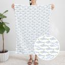  Personalized 30" x 40" Minky Fish Blanket