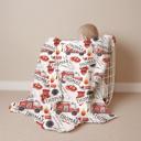  Personalized  30" x 40" Minky Firetruck Kids Blanket