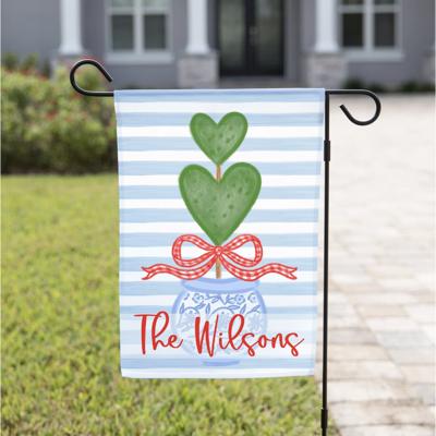 Valentine Garden Flag - Heart Topiary