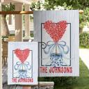  Personalized Garden Flag - Hearts Topiary